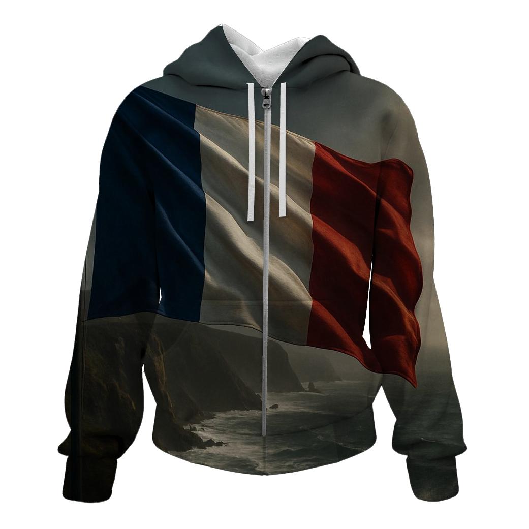 Tricolor Storm Crest Of France printed hoodies