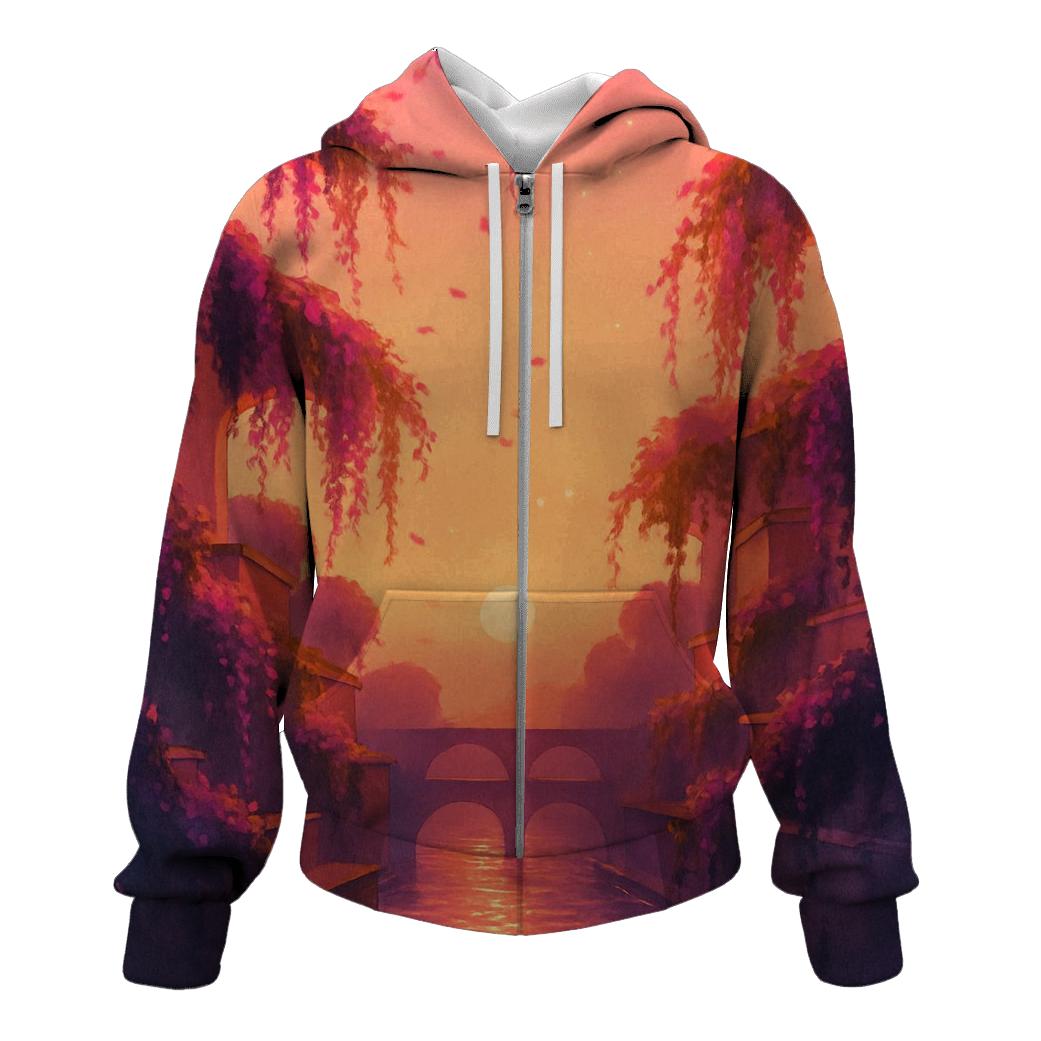 Sunset Over The Hanging Gardens Canal hoodie designs