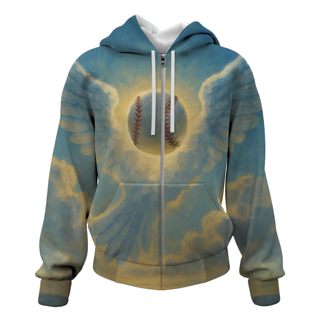 Cloud Wings Fastball In Blue Jays Skies embroidered hoodies