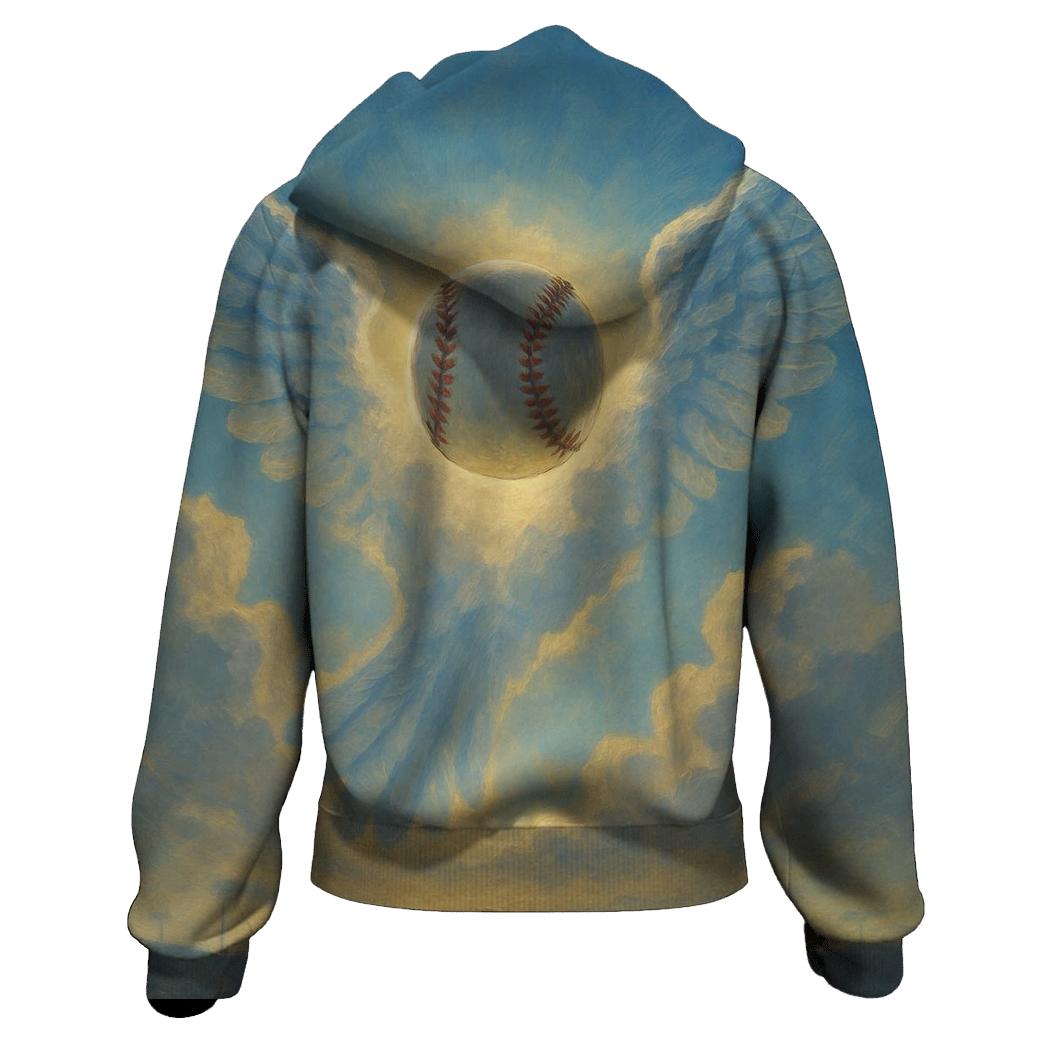 Cloud Wings Fastball In Blue Jays Skies embroidered hoodies