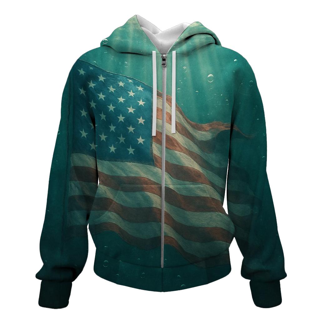Underwater Flag Drift And Light Rays pullover hoodies