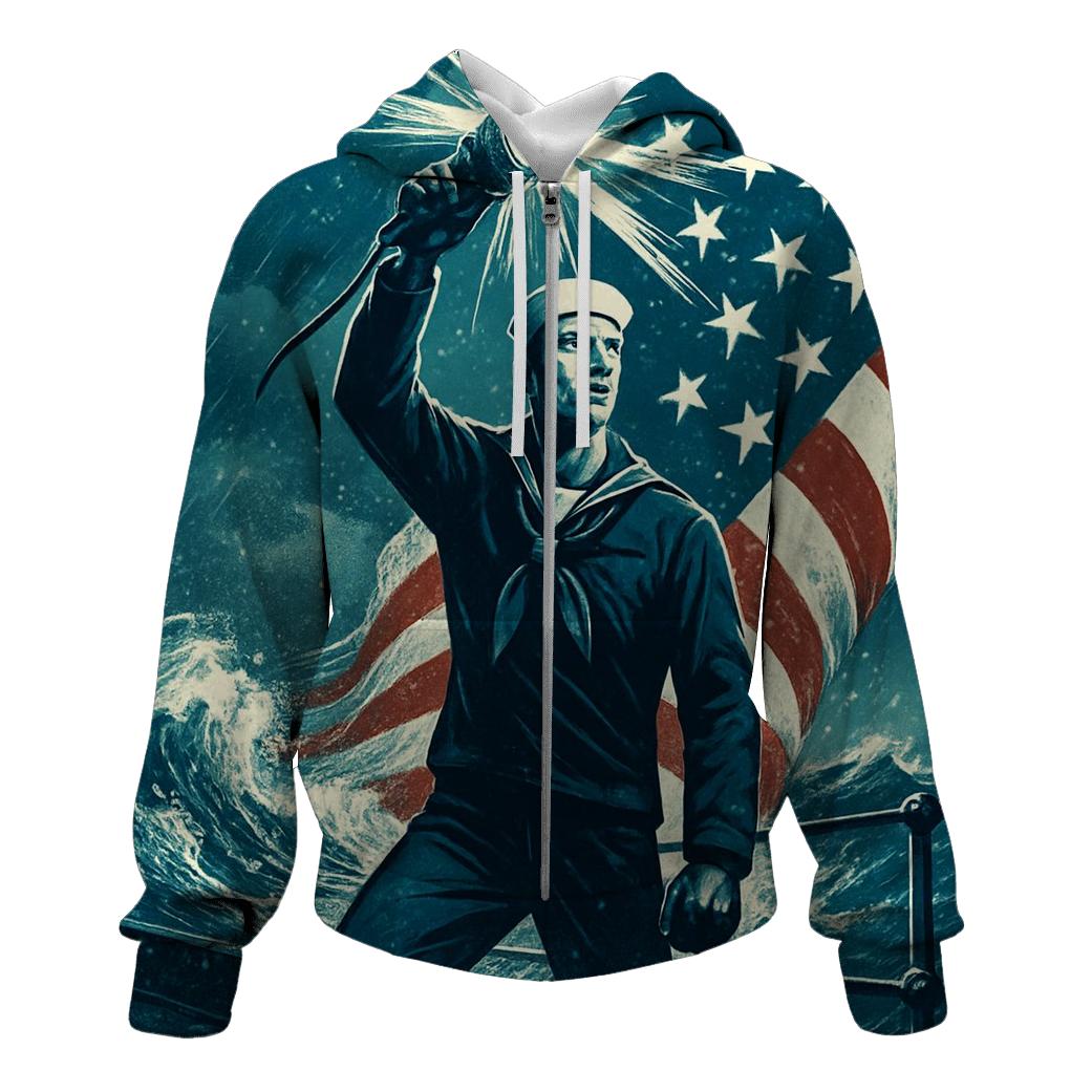 Freedom Torch On Naval Steel custom hoodies
