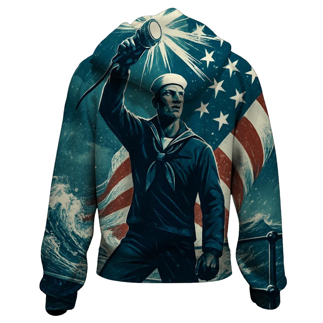 Freedom Torch On Naval Steel custom hoodies
