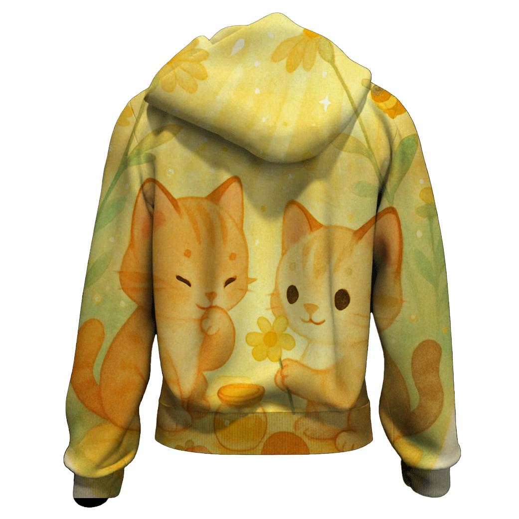 Honey Meadow Pollen Purr Picnic embroidered hoodies
