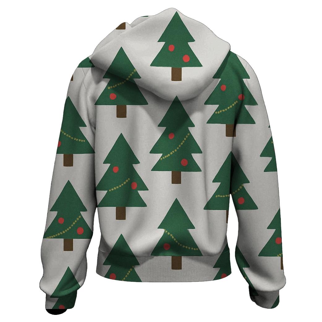 Christmas Tree Chevron Columns On Light Gray Background heavyweight hoodies