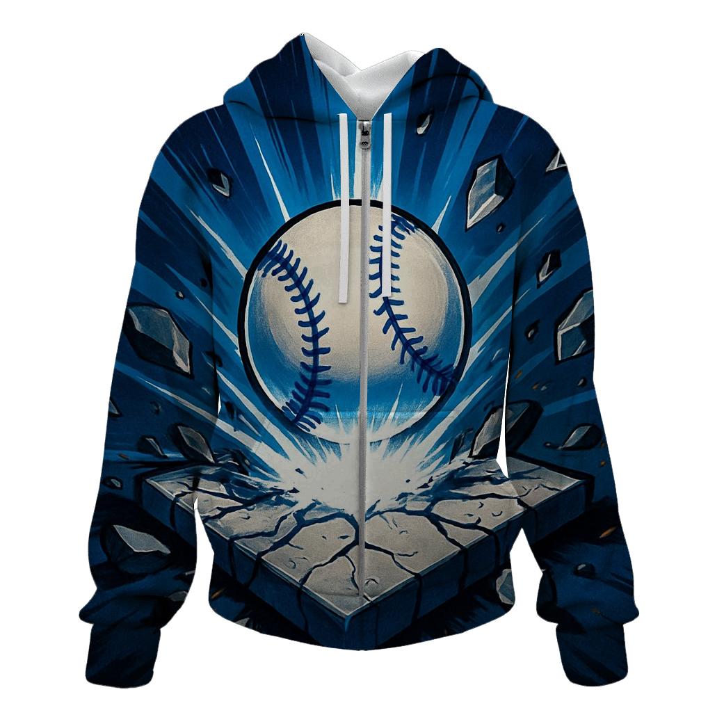 Explosive Home Plate Impact Burst graphic hoodies