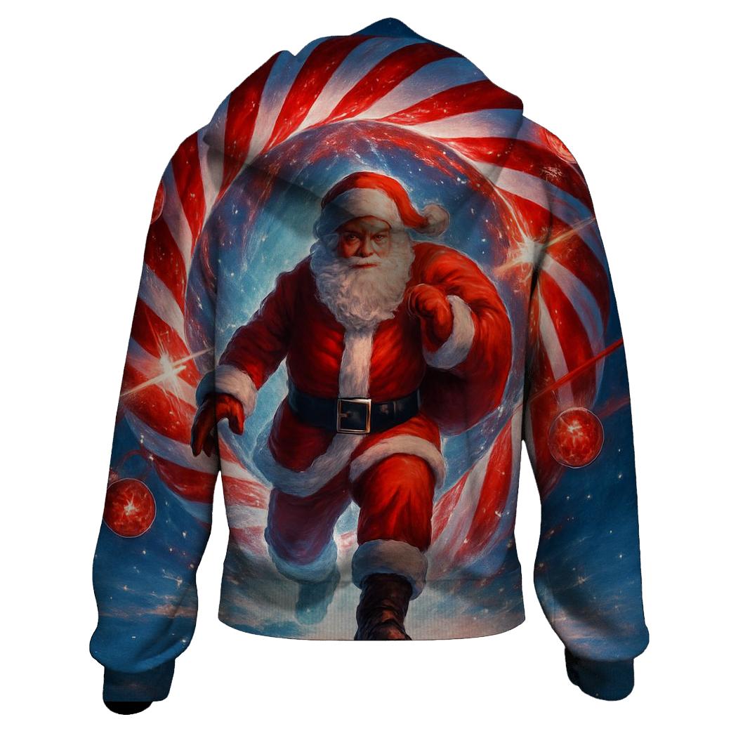 Candy Cane Portal Santa pullover hoodies