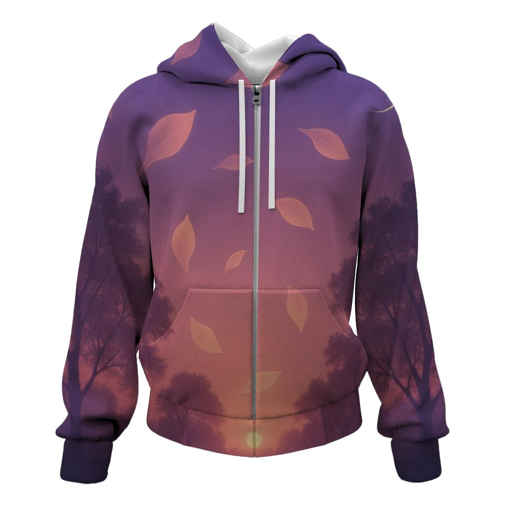 Moonlit Petal Sunset Grove custom hoodies