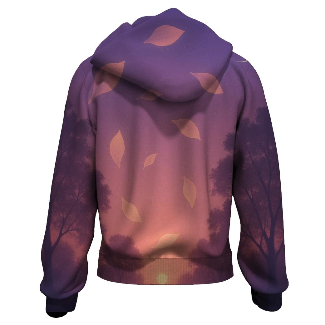 Moonlit Petal Sunset Grove custom hoodies