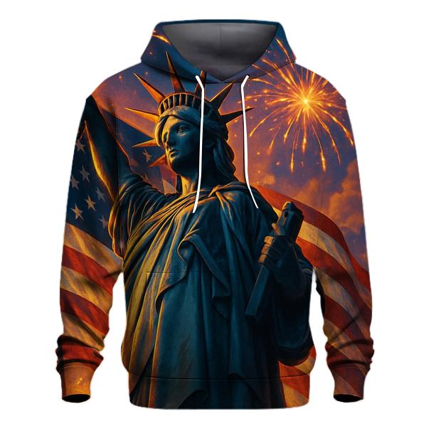 Liberty In Wind And Fireworks premium hoodies