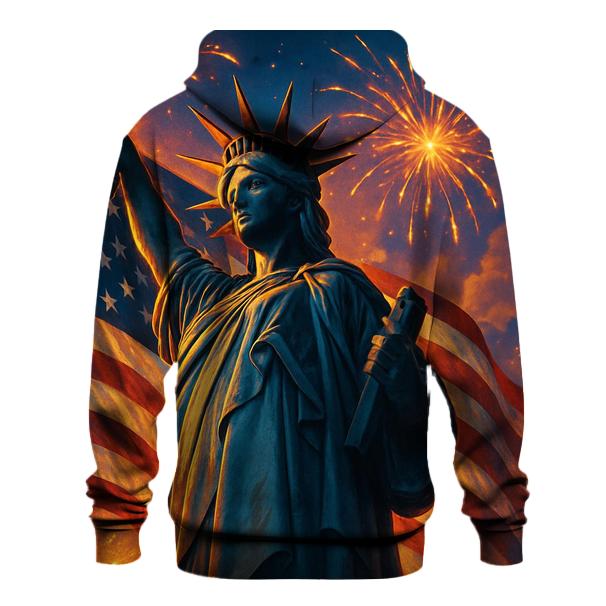 Liberty In Wind And Fireworks premium hoodies