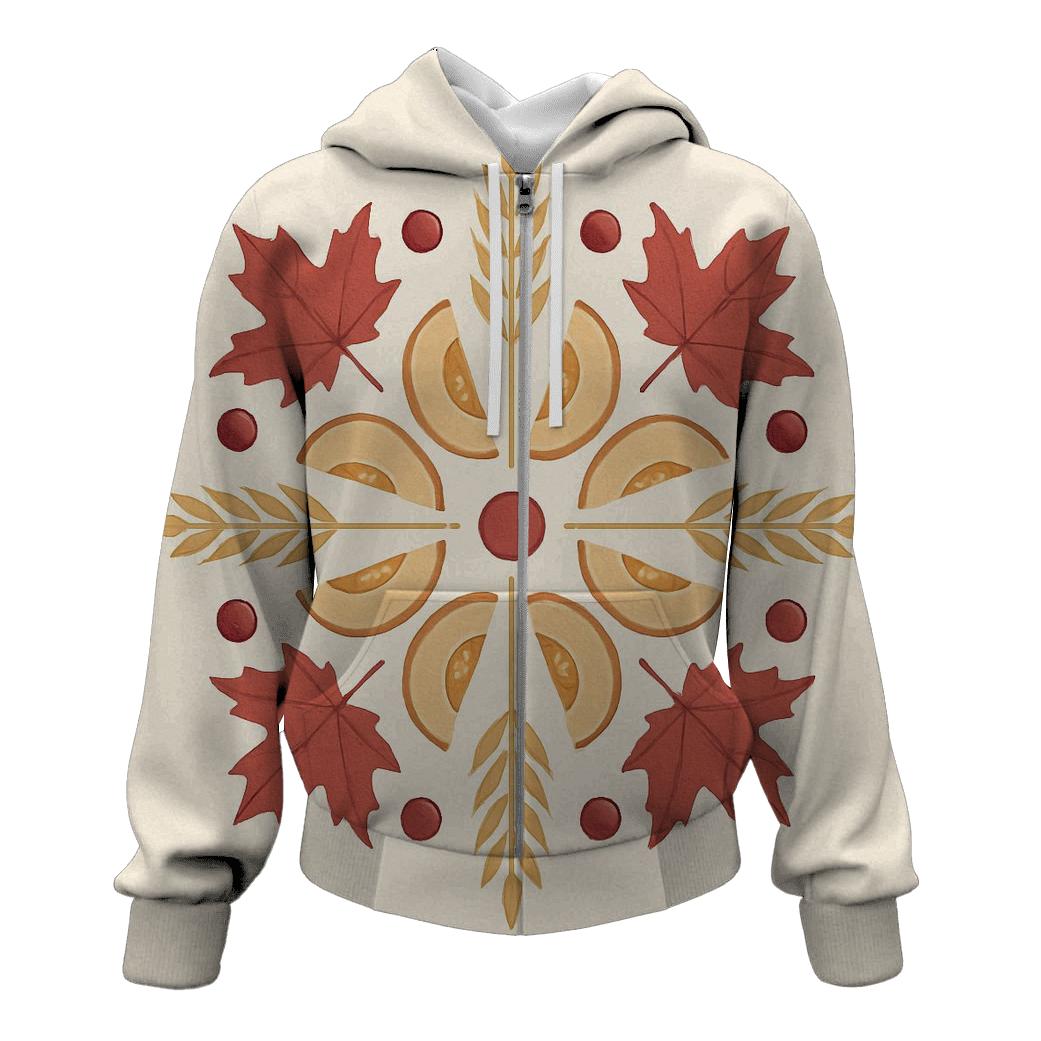 Golden Wheat Field Gratitude Mandala printed hoodies