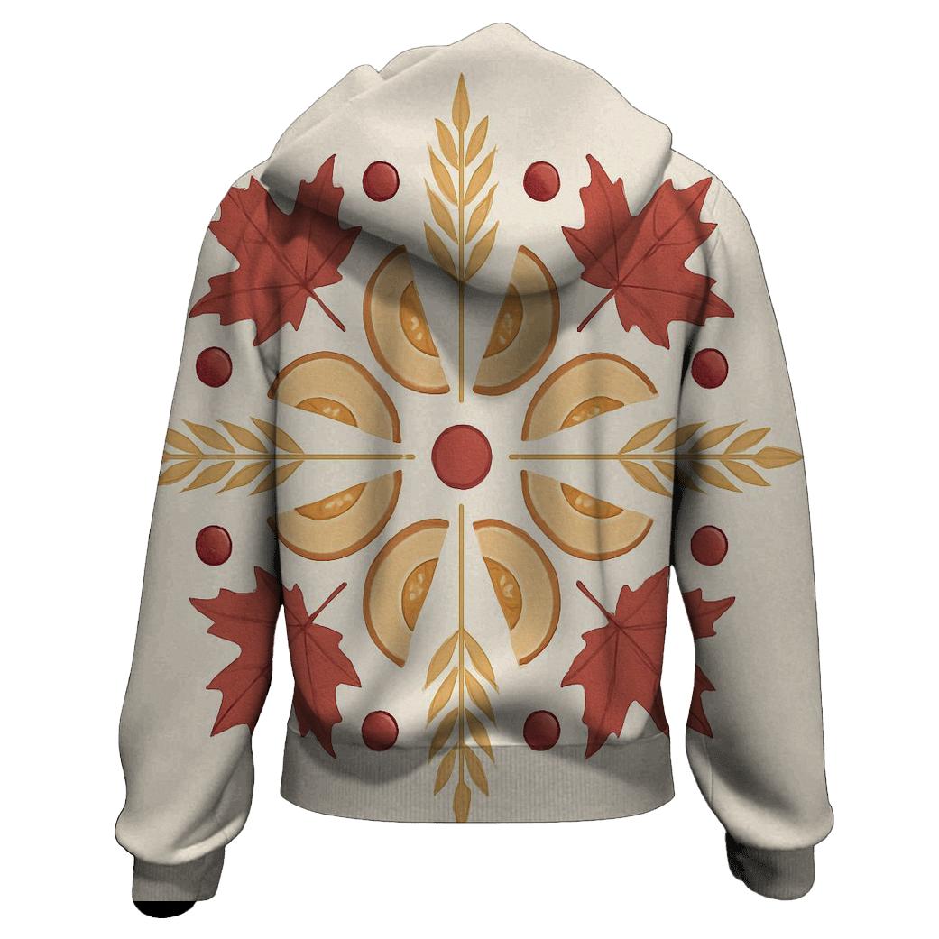 Golden Wheat Field Gratitude Mandala printed hoodies
