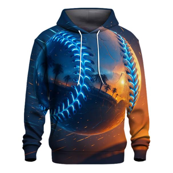 Chrome Fastball Through Sunset Haze graphic hoodies