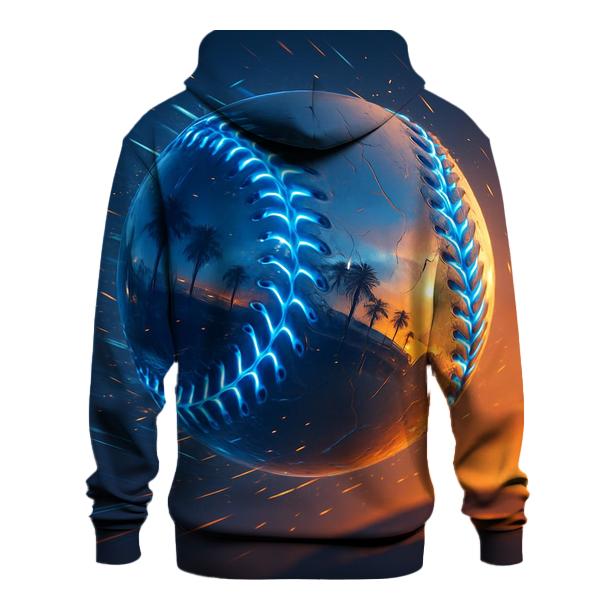 Chrome Fastball Through Sunset Haze graphic hoodies