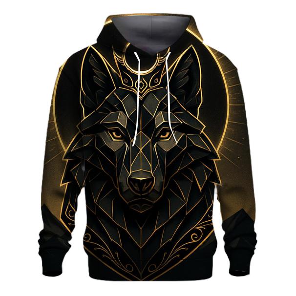 Obsidian Gold Eclipse Wolf zip-up hoodies