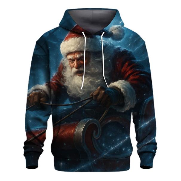 Sleigh Dive Through Snowstorm printed hoodies