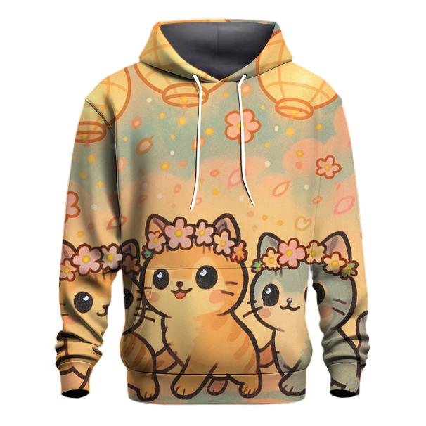 Festival Lantern Kitten Parade lightweight hoodies