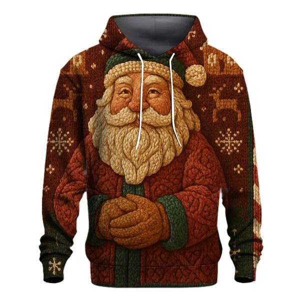 Knitted Pattern Gingerbread Santa hoodie trends