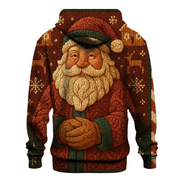 Knitted Pattern Gingerbread Santa hoodie trends