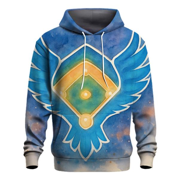 Blue Jays Winged Diamond At Twilight embroidered hoodies