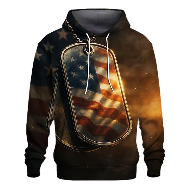 Dog Tags In The Flag Glow custom hoodies