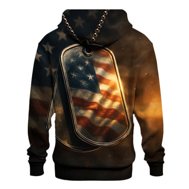 Dog Tags In The Flag Glow custom hoodies