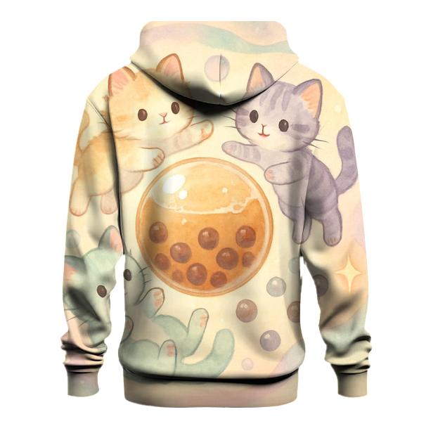 Pastel Bubble Tea Dream Kittens pullover hoodies