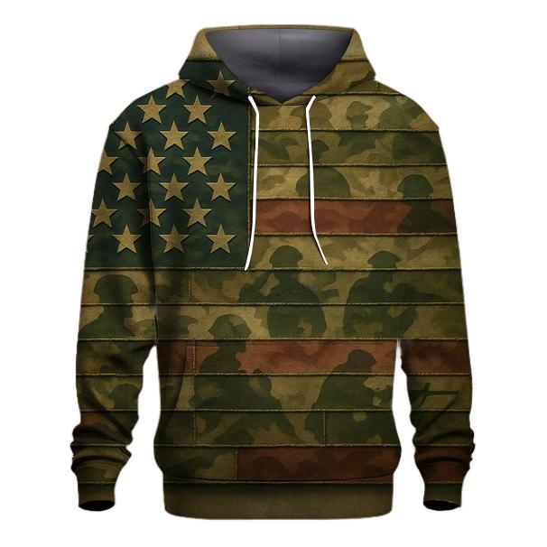 Camouflage Flag Mosaic Of Service lightweight hoodies