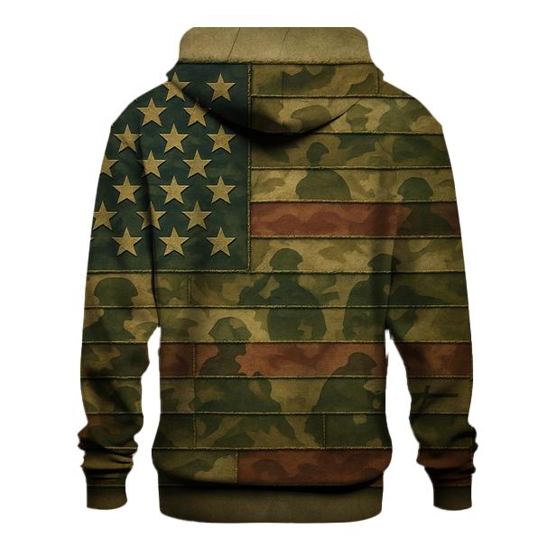 Camouflage Flag Mosaic Of Service lightweight hoodies