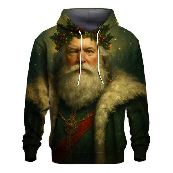 Golden Crown Santa Portrait hoodie trends