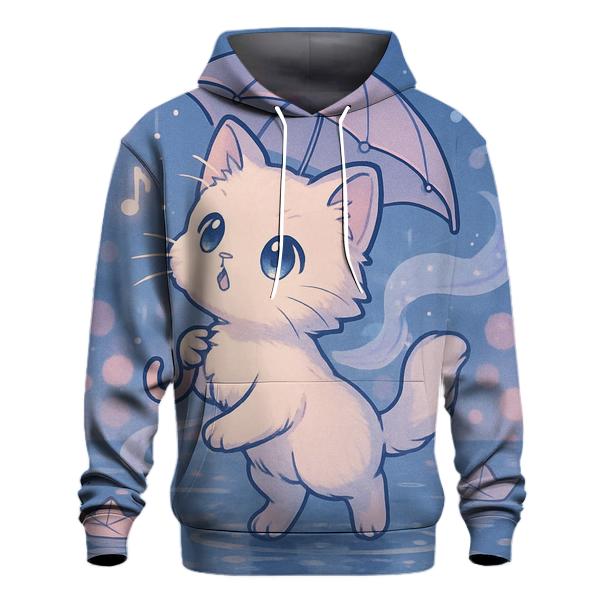 Rainy Day Umbrella Kitten Symphony zip-up hoodies