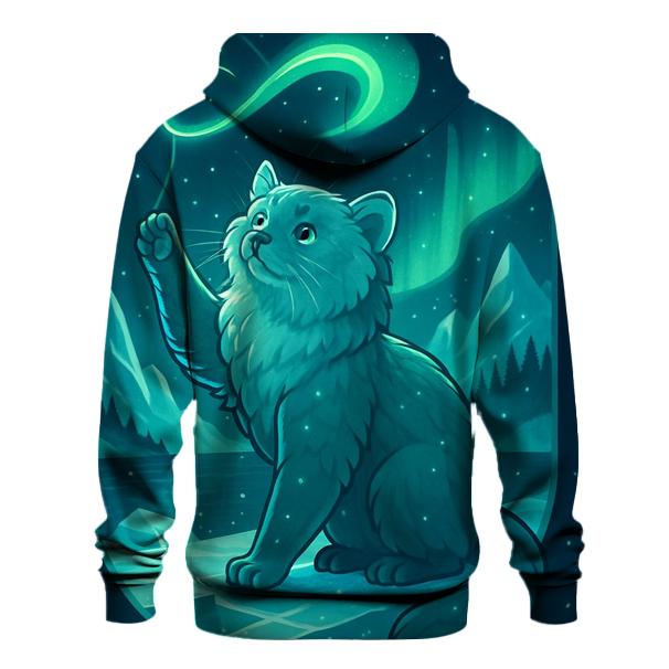 Arctic Aurora Fisher Cat embroidered hoodies