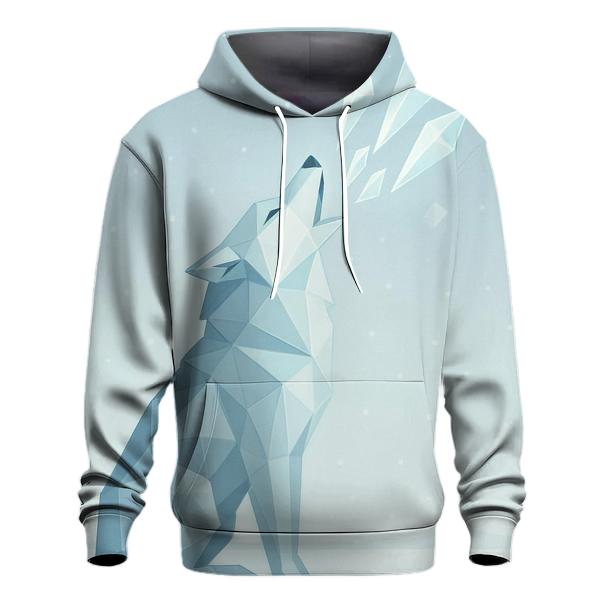 Frost Prism Quiet Howl Wolf printed hoodies