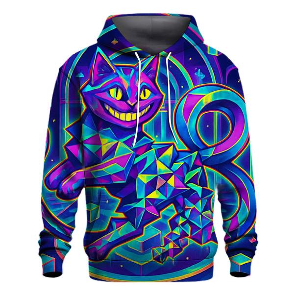 Psychedelic Prism Cheshire Cat printed hoodies