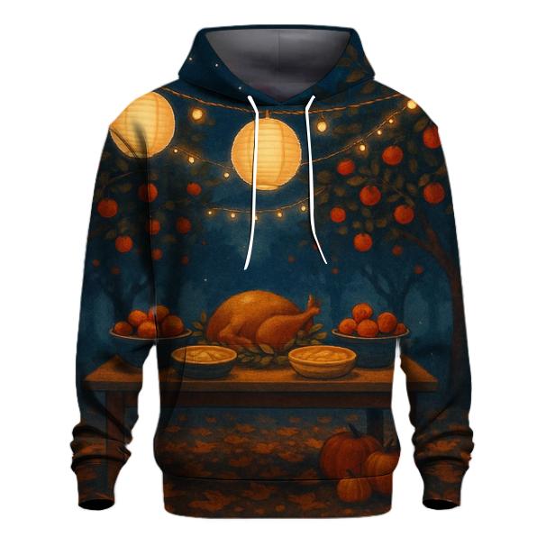 Thankful Orchard Table Under Lanterns heavyweight hoodies