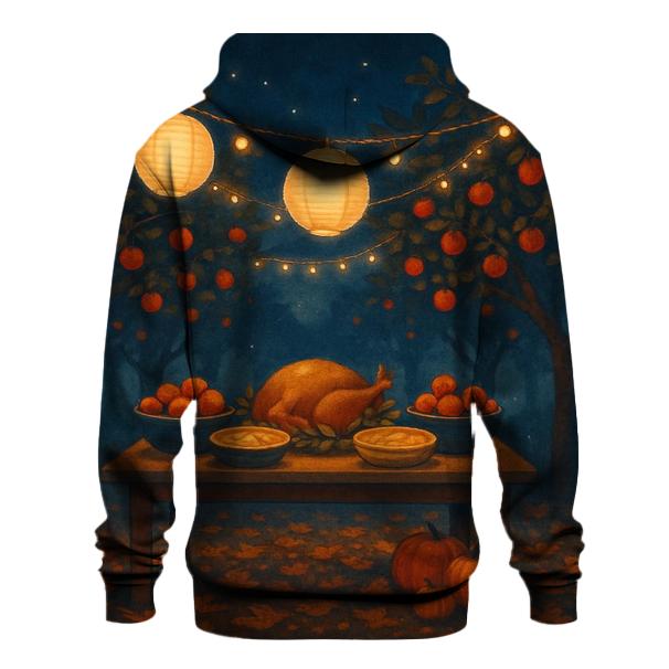 Thankful Orchard Table Under Lanterns heavyweight hoodies