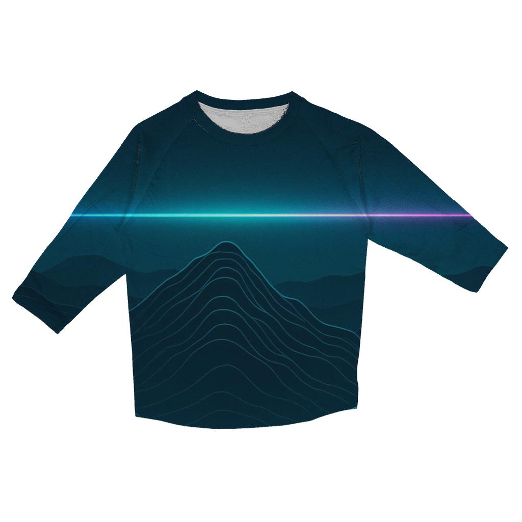 Topographic Hologram Horizon custom 3/4 sleeve shirts