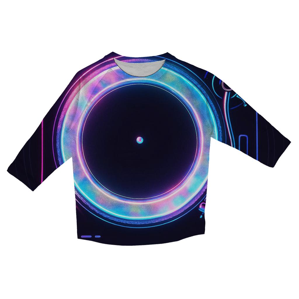 Neon Marquee Turntable trendy 3/4 sleeve tops