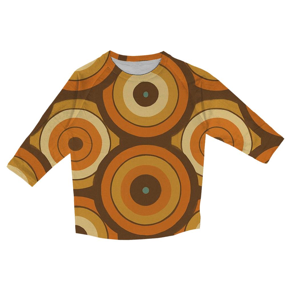 Tangerine Vinyl Record Rings personalized 3/4 sleeve tees