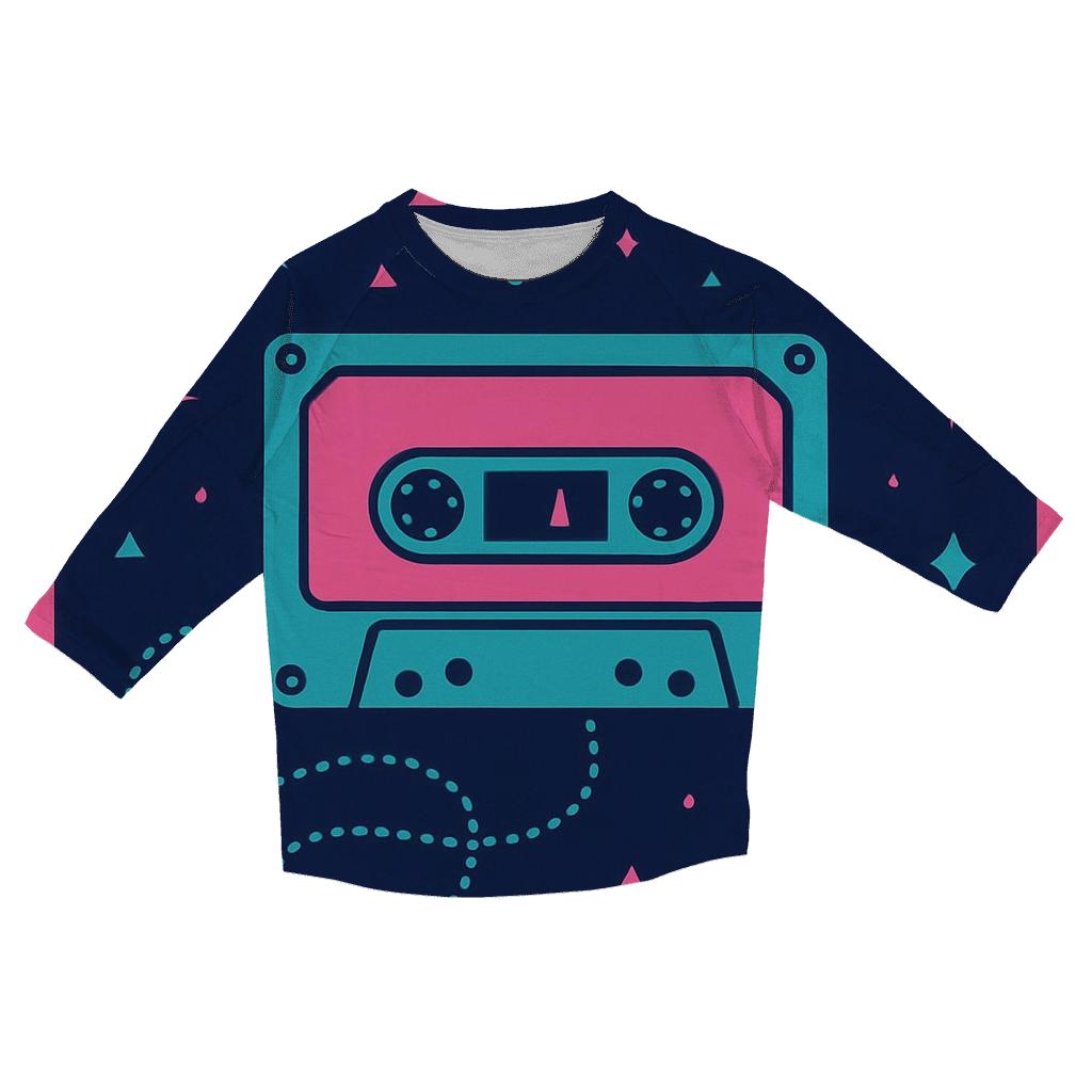 Neon Cassette Constellation cotton quarter sleeve shirts