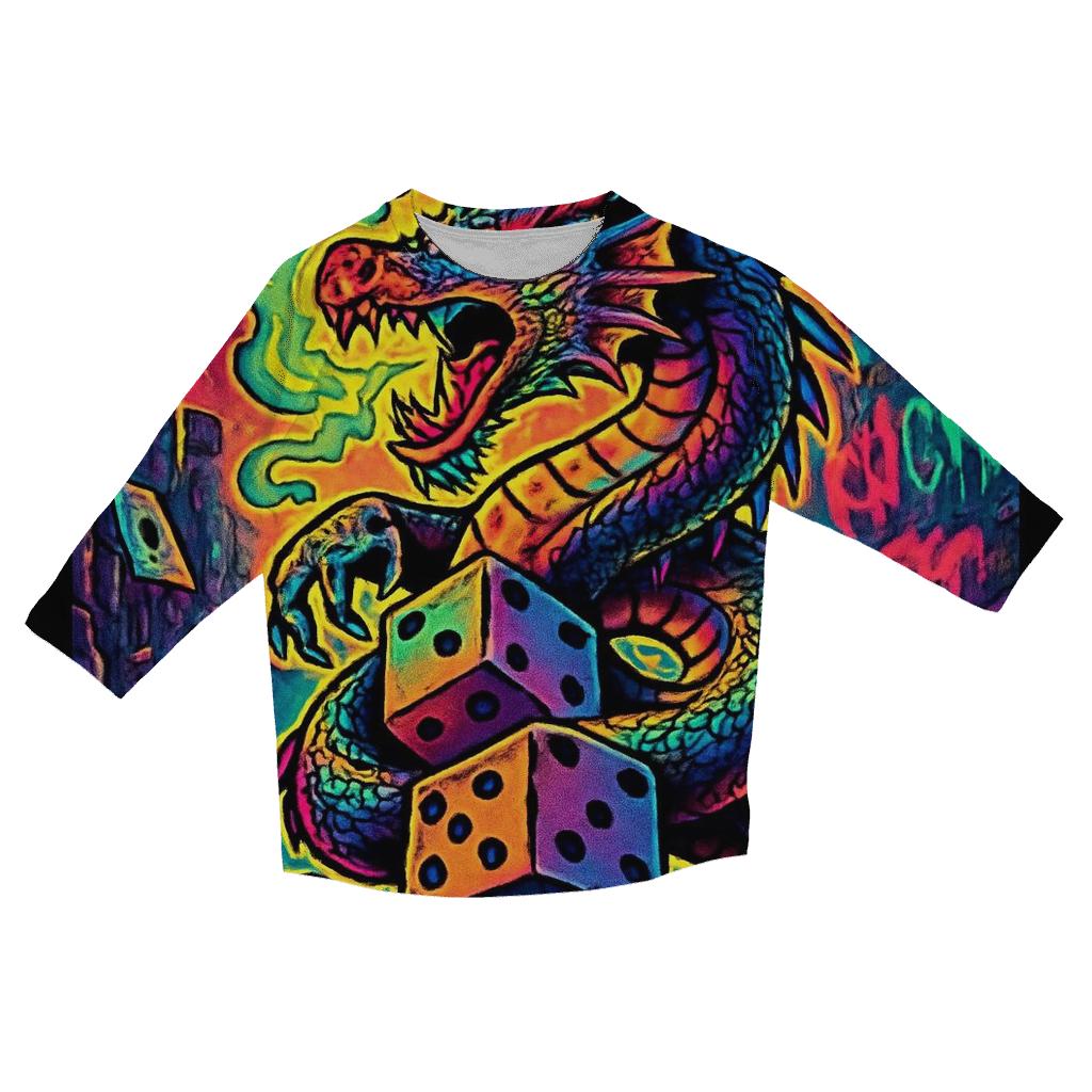 Dicepool Dragon casual three quarter sleeve shirts