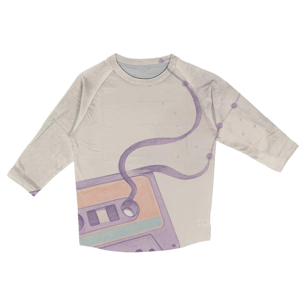 Pastel Cassette Constellation cotton quarter sleeve shirts