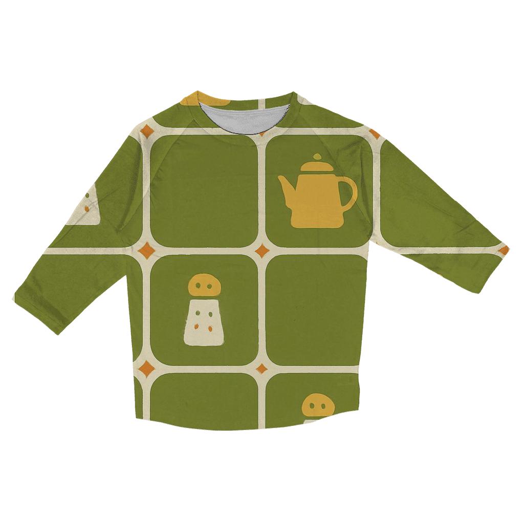 Avocado Kitchen Tile Grid designer 3/4 sleeve blouses