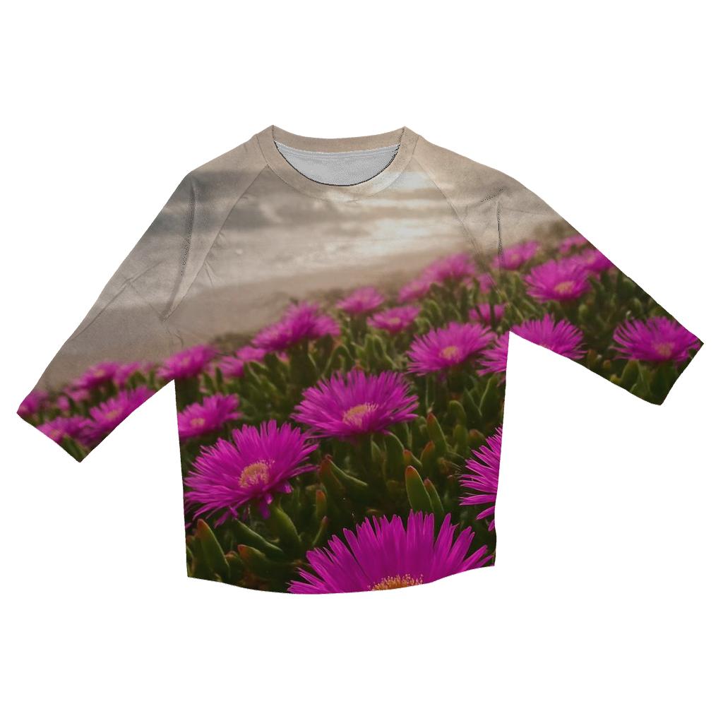 Coastal Ice Plant And Sea Spray Dunes stylish quarter sleeve tops