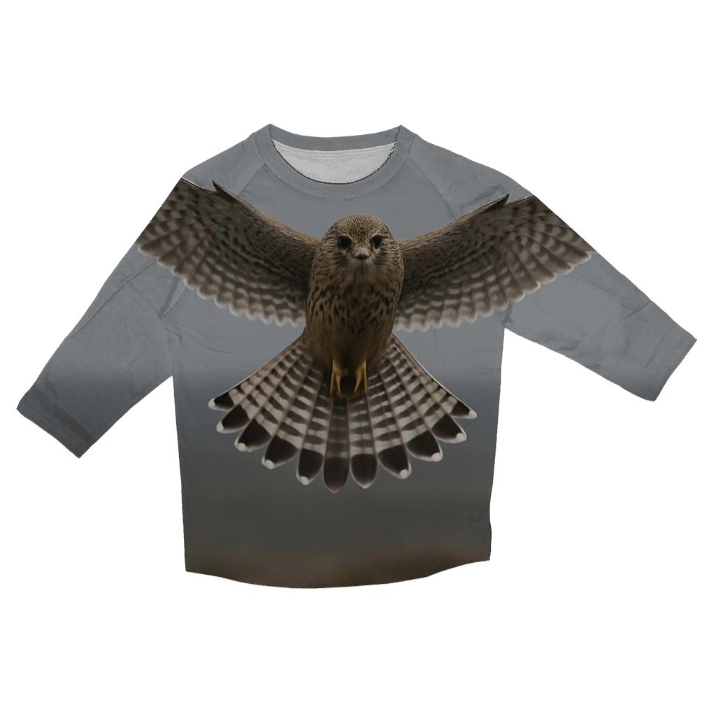Moorland Hover Eurasian Kestrel personalized 3/4 sleeve tees
