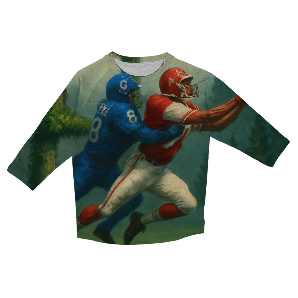 Ivy And Pine Forest End Zone printed three quarter sleeve shirts