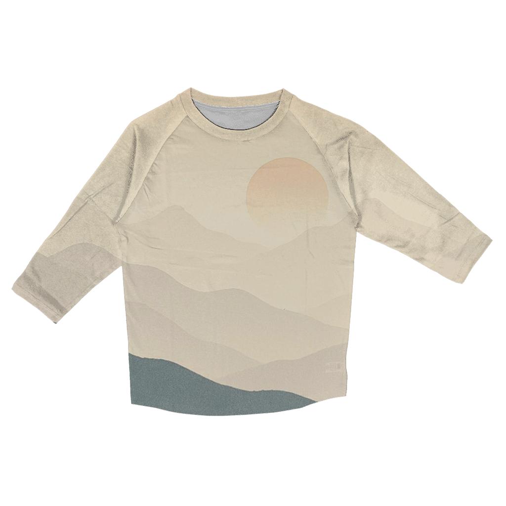 Mountain Dawn Stillness trendy 3/4 sleeve tops