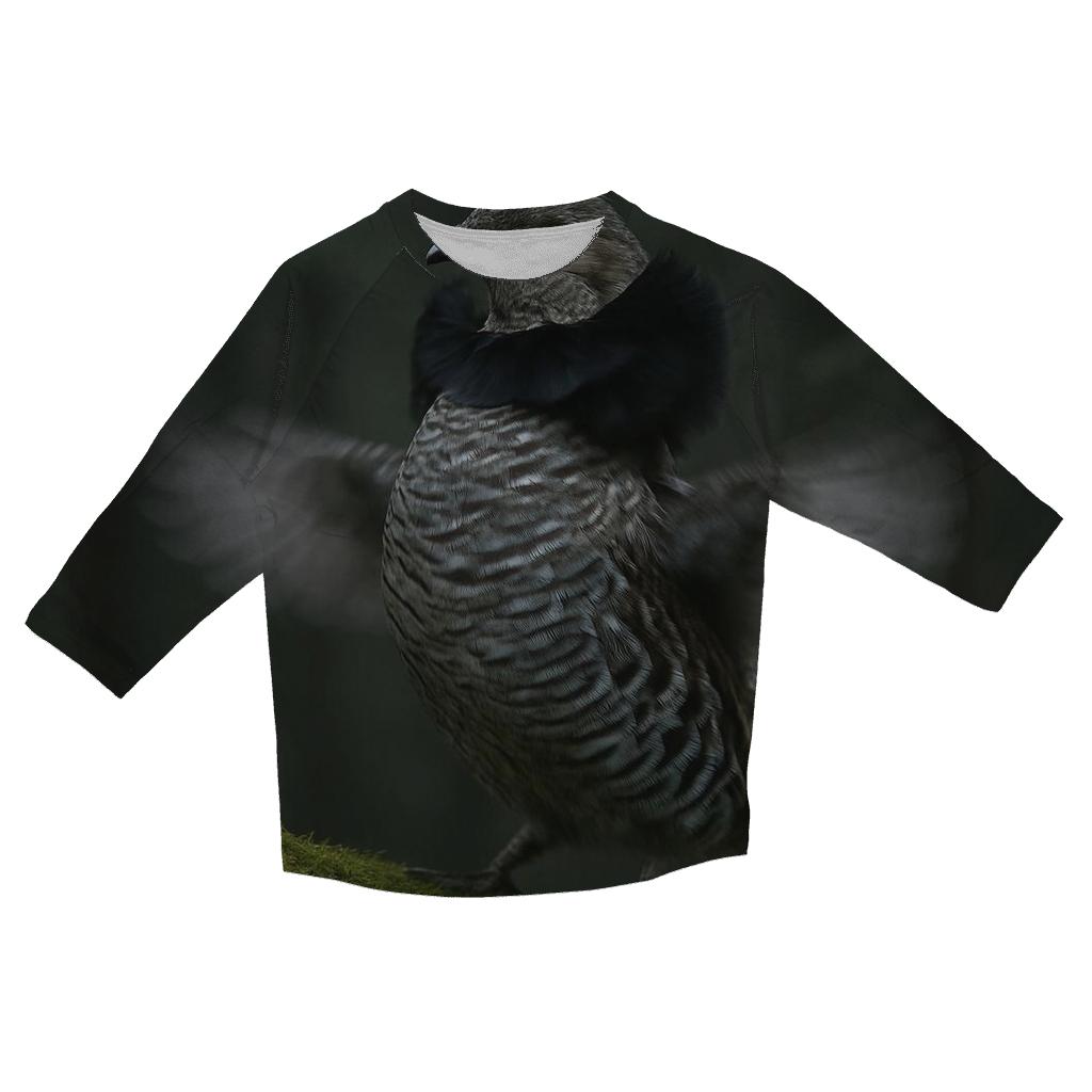 Tundra Drumming Ruffed Grouse fashion 3/4 sleeve shirts
