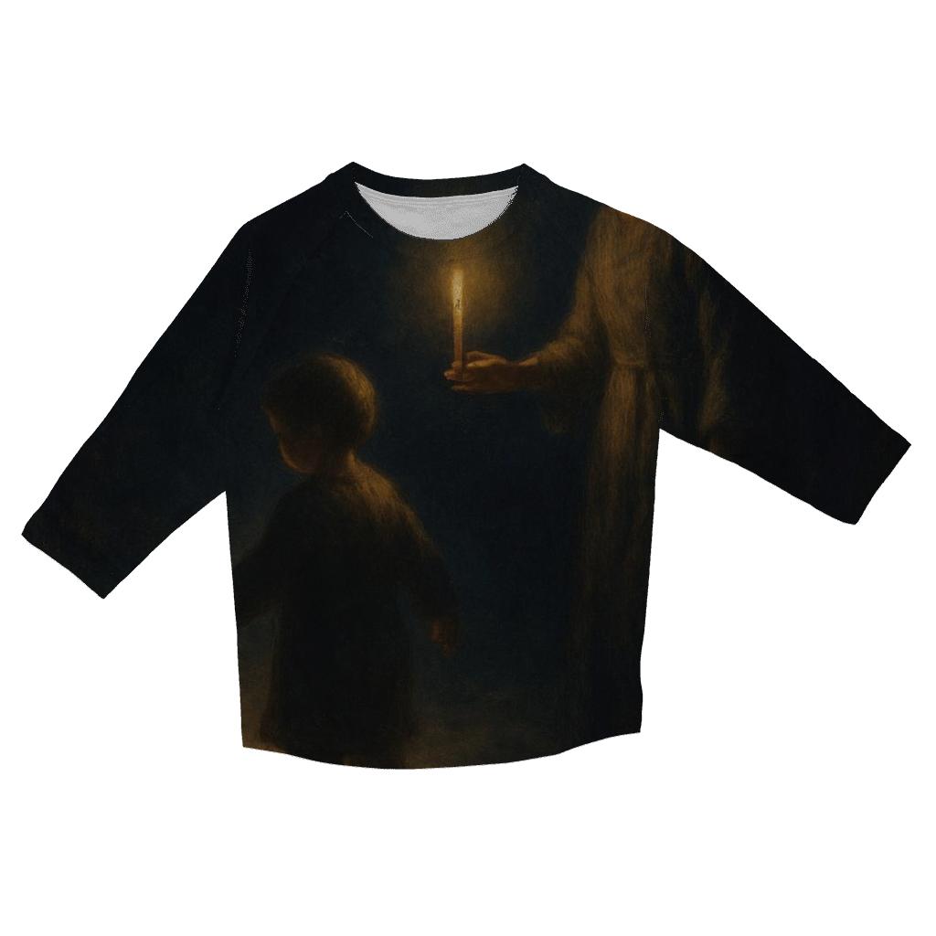 The Lamp She Carried In The Dark Guidance Without Demands stylish quarter sleeve tops
